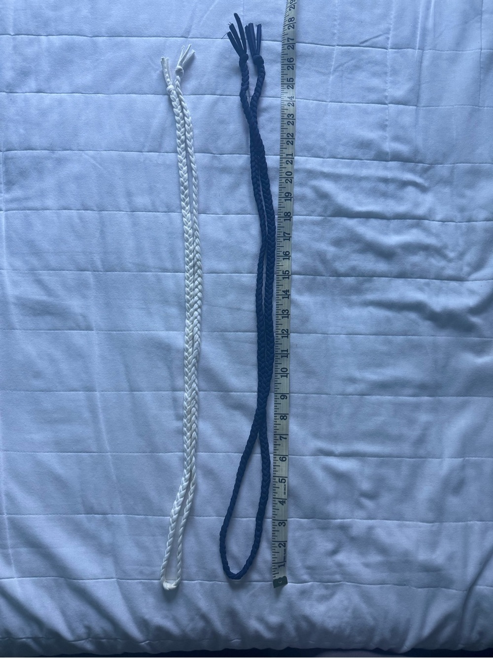 American Apparel Navy and White Braided Belts (Set of 2)